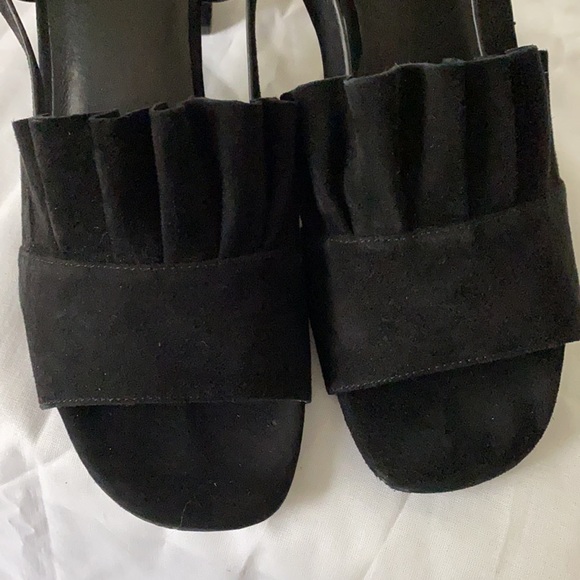 miista strappy black heeled sandals suede - Picture 7 of 7